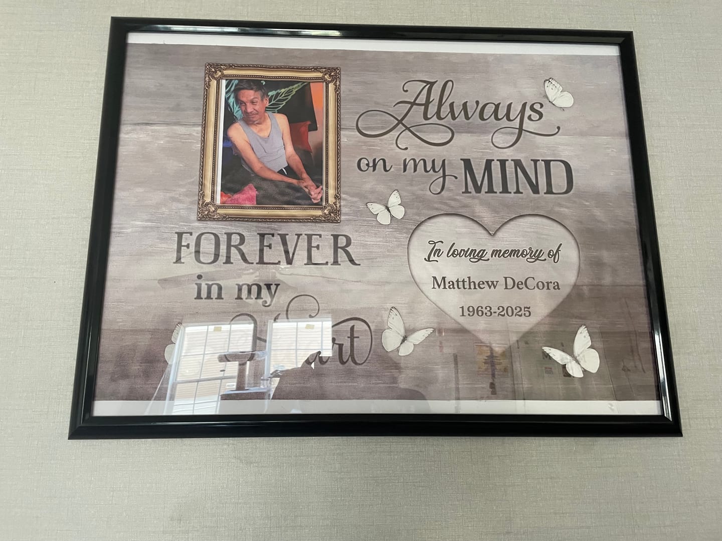 Customer photo review of Heartfelt Personalized Memorial For Loved One Poster for Loss - 'Heaven in Our Home'