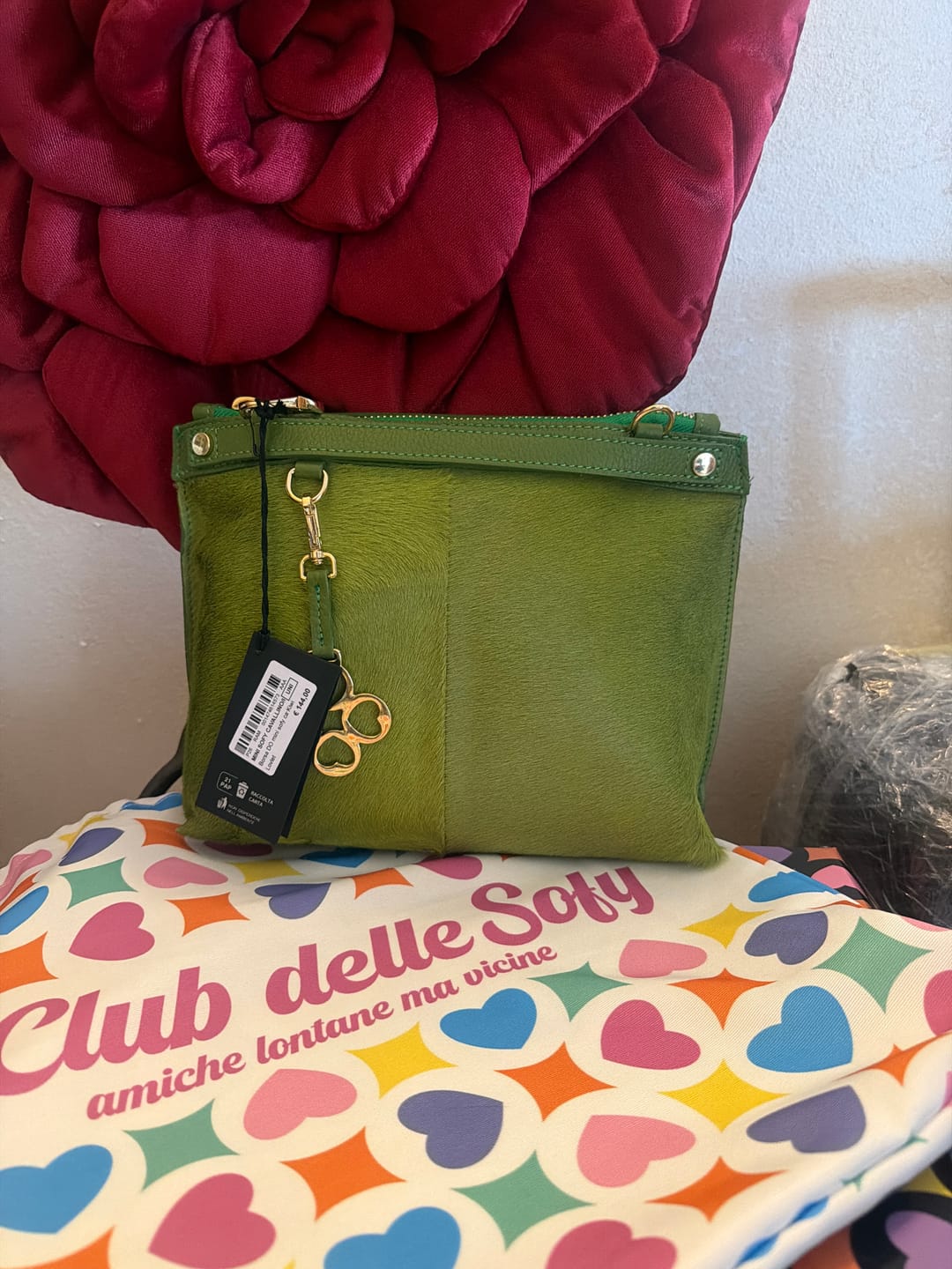 Customer photo review of BORSA MINI SOFY CAVALLINO KIWI