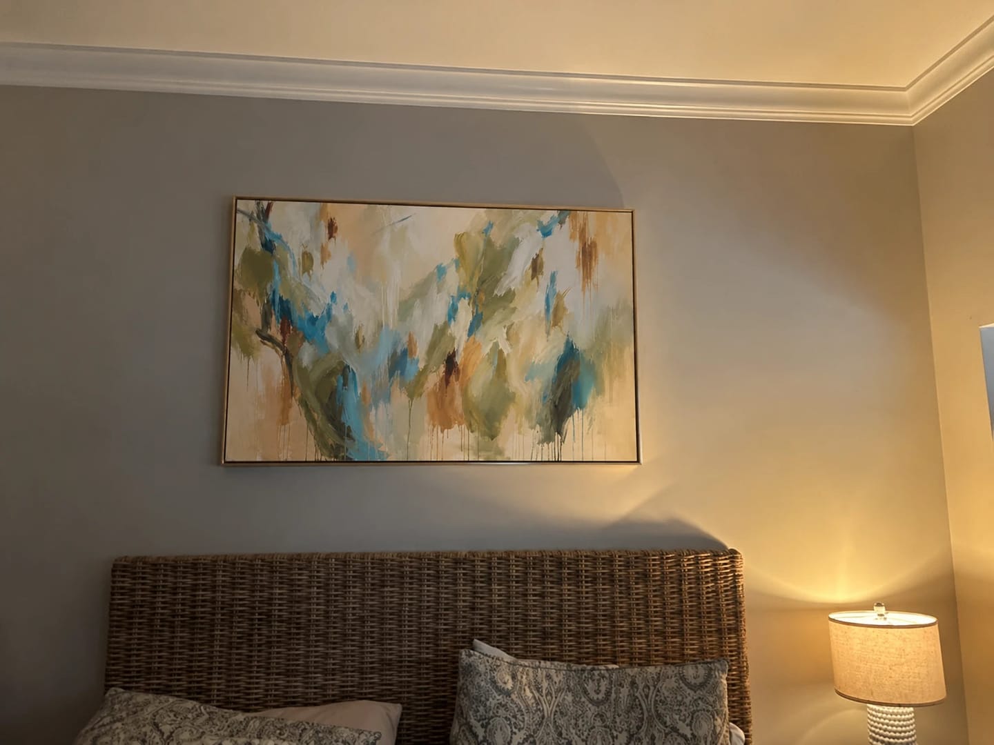 Customer photo review of Expressive Contemporary Art｜Azure Botanical Abstraction