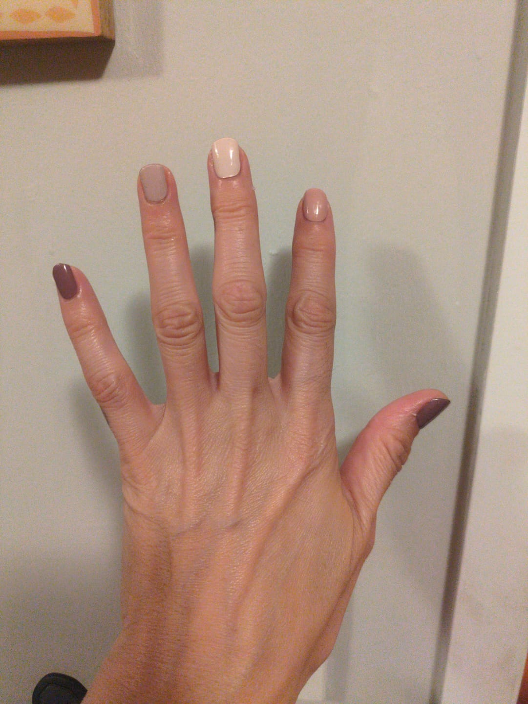 Customer photo review of Nude And Wine DIY Semicured Gel Nail Sticker Kit