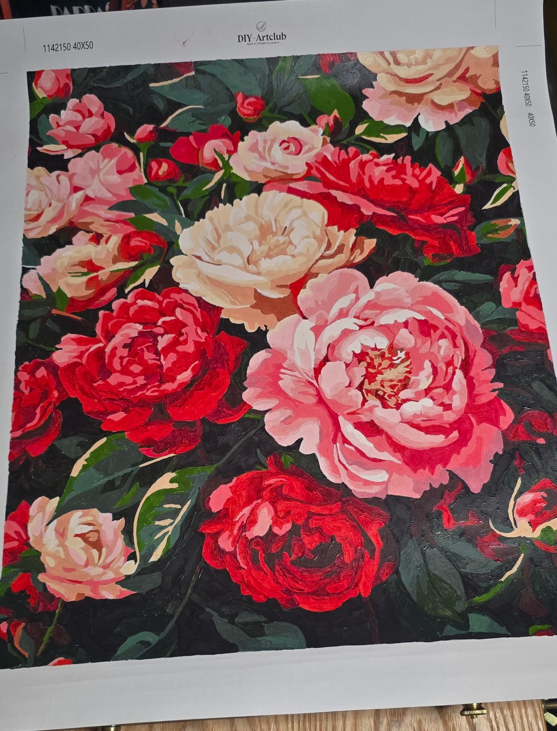 Customer photo review of Peonies | Paint by Number