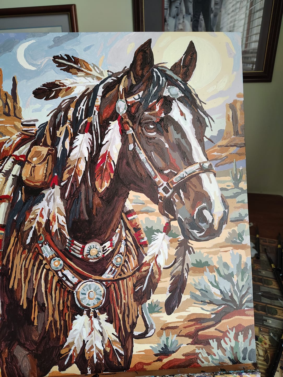 Customer photo review of Desert Moon Spirit Horse (Paint by Numbers)
