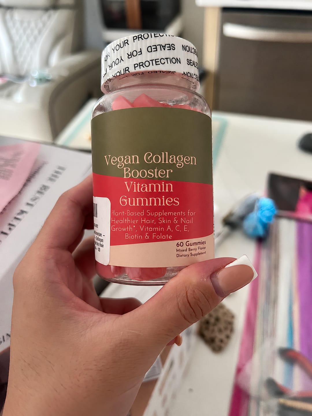 Customer photo review of Vegan Collagen Booster Vitamin Gummies