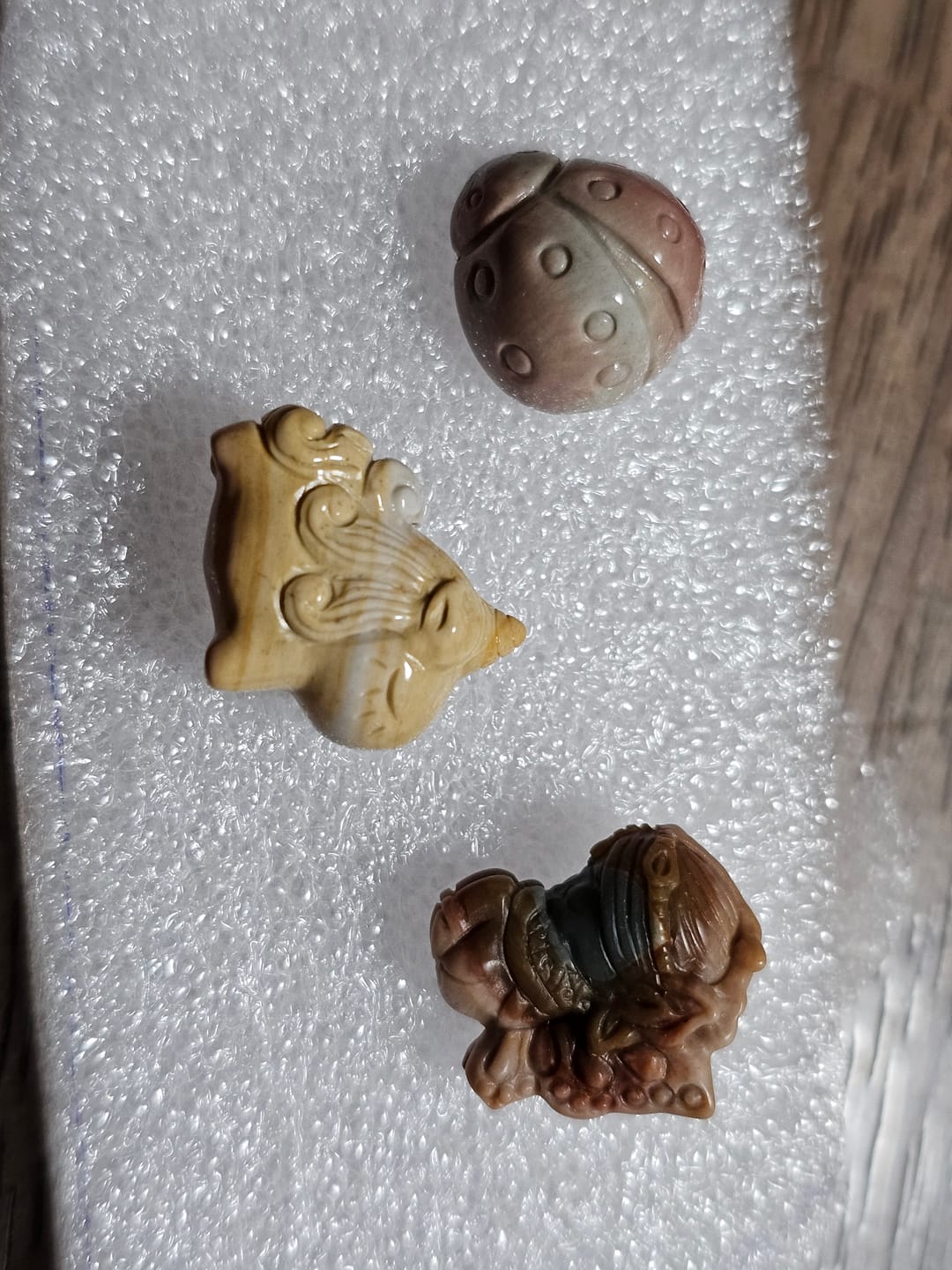 Customer photo review of Natural Crystal Alashan Agate Butterfly Fairy Carving