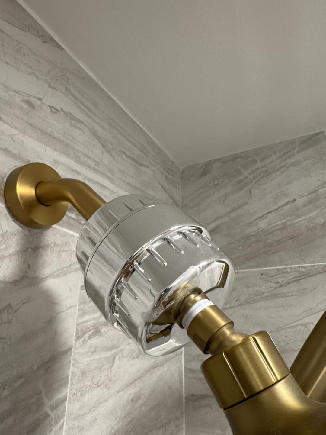 Customer photo review of Filtered Shower Head System — 20-Stage Chlorine & Heavy Metal Filter + 2 FREE Replacement Cartridges