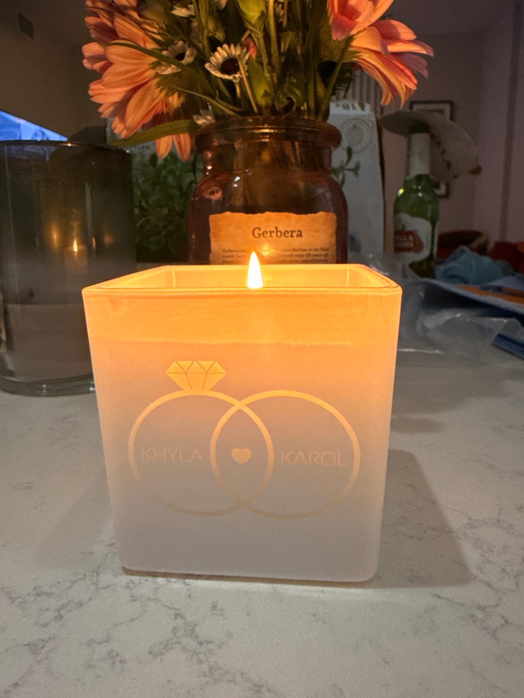 Customer photo review of ENGAGEMENT CANDLE