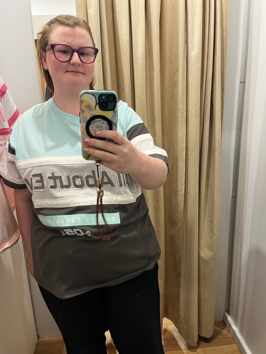 Customer photo review of Premier Panel Relaxed Tee in Teal - All About Eve
