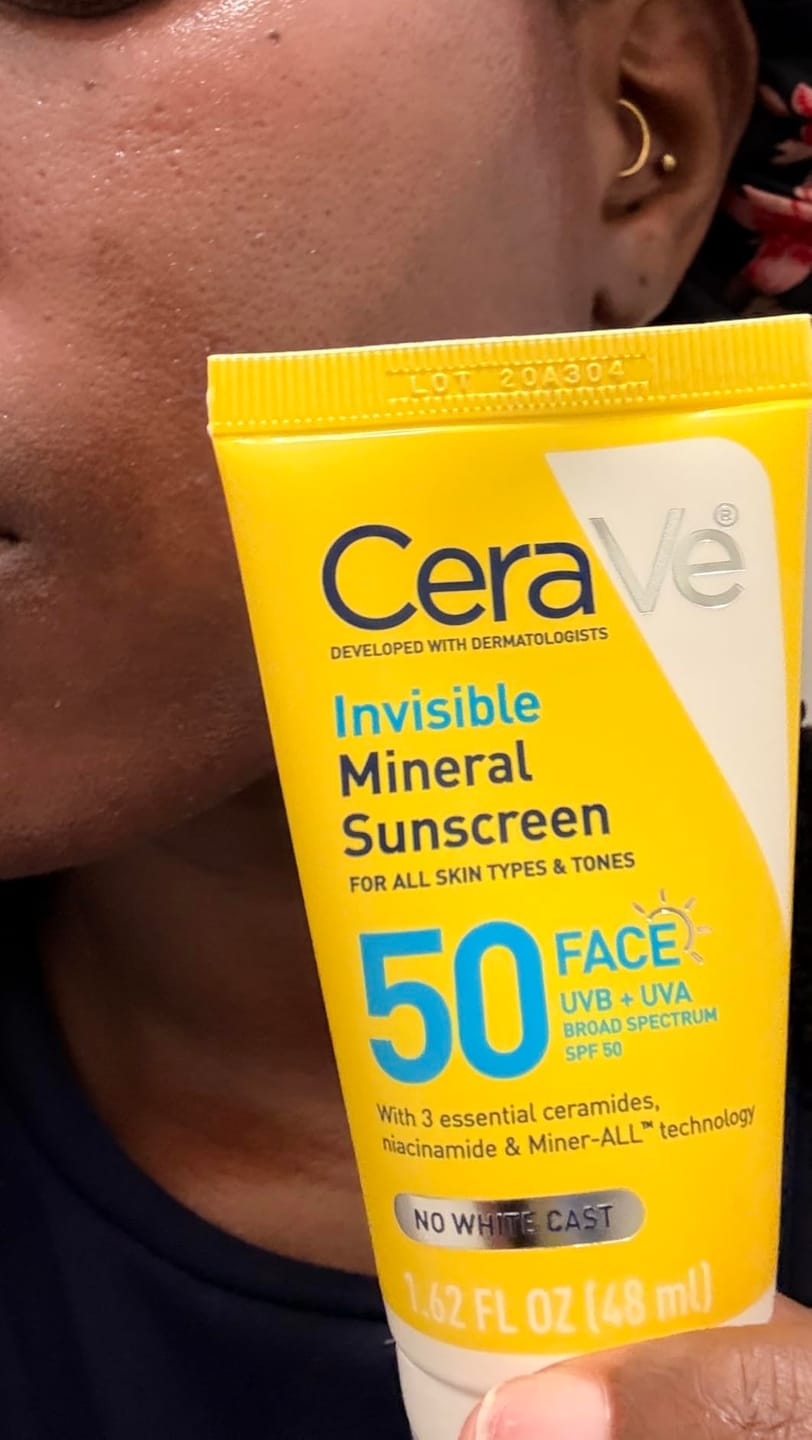 Customer photo review of CeraVe Invisible Mineral Sunscreen
