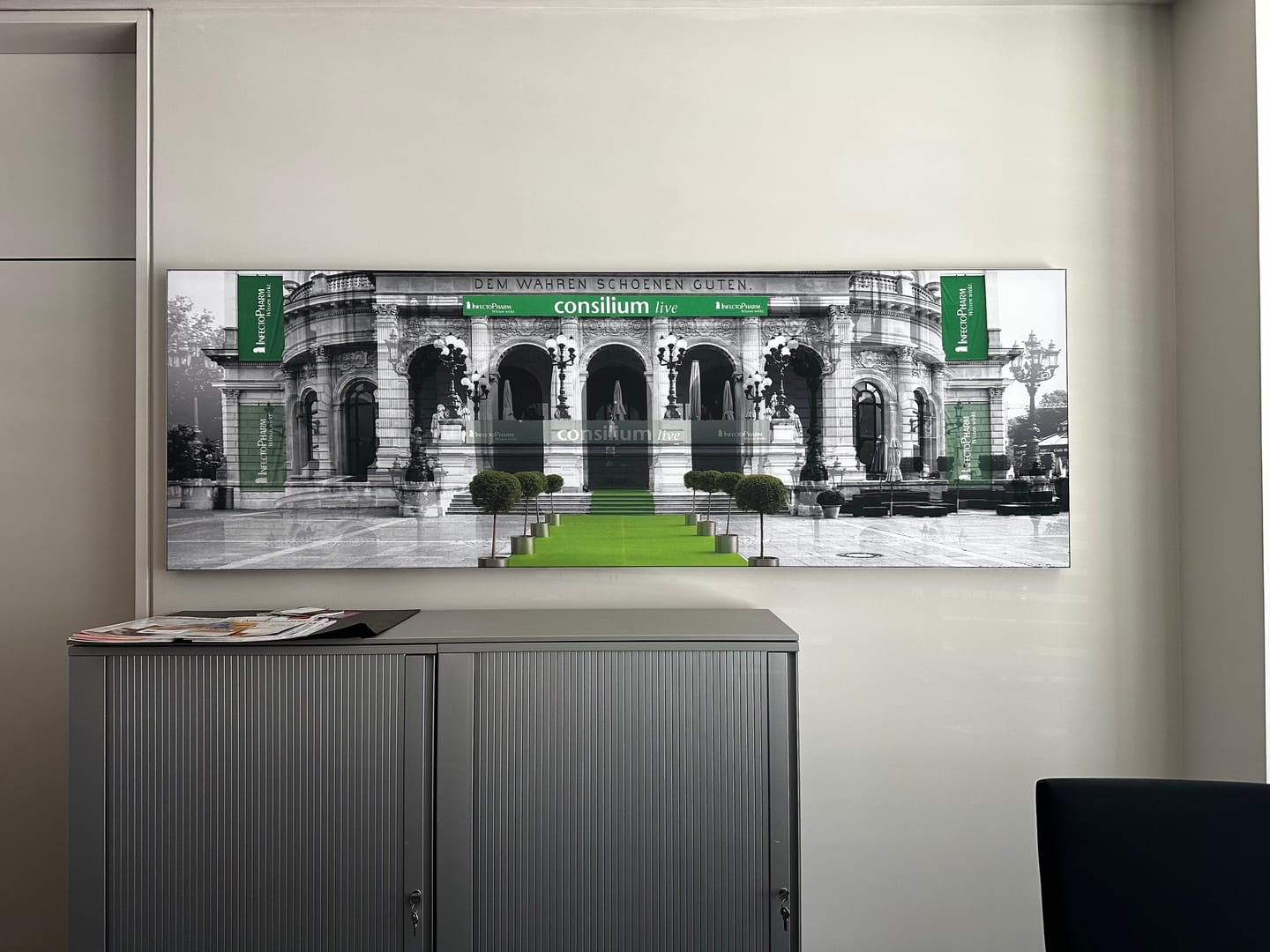 Customer photo review of Akustikbild silberner Rahmen eigenes Motiv vom Kunden