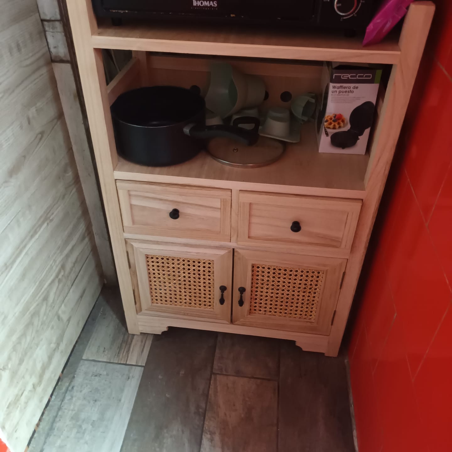 Customer photo review of Buffet Atelier Madera y Rattan