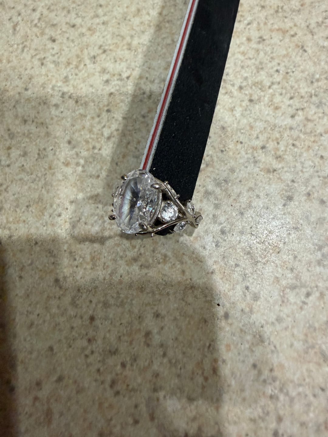 Customer photo review of Majestic 8.0ct Oval Cut Nature-Inspired Engagement Ring