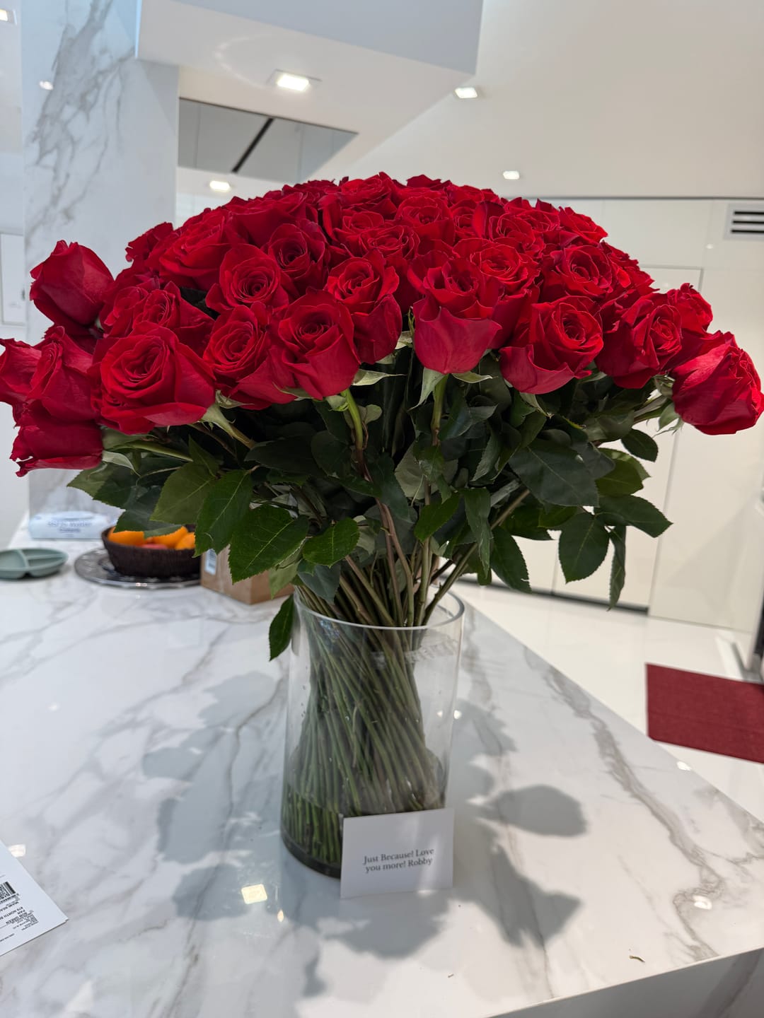 Customer photo review of 150 Red Rose Bouquet