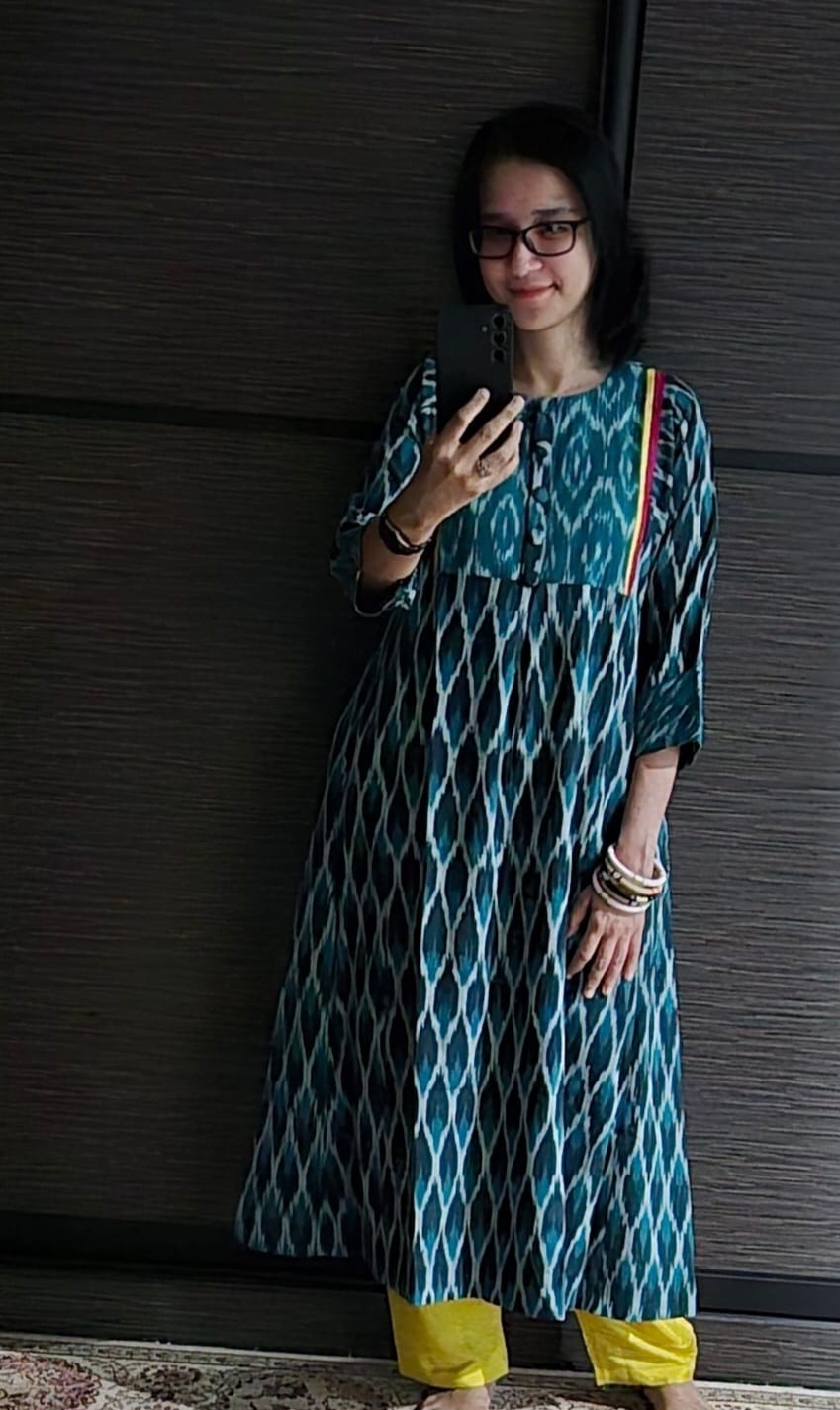 Customer photo review of Verdant Roselight A-Line Kalidar Kurta