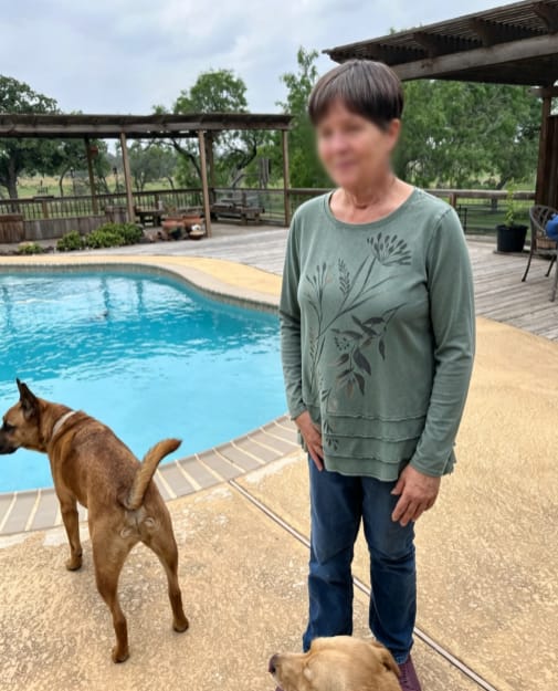 Customer photo review of Botanical Print Tiered Hem Top
