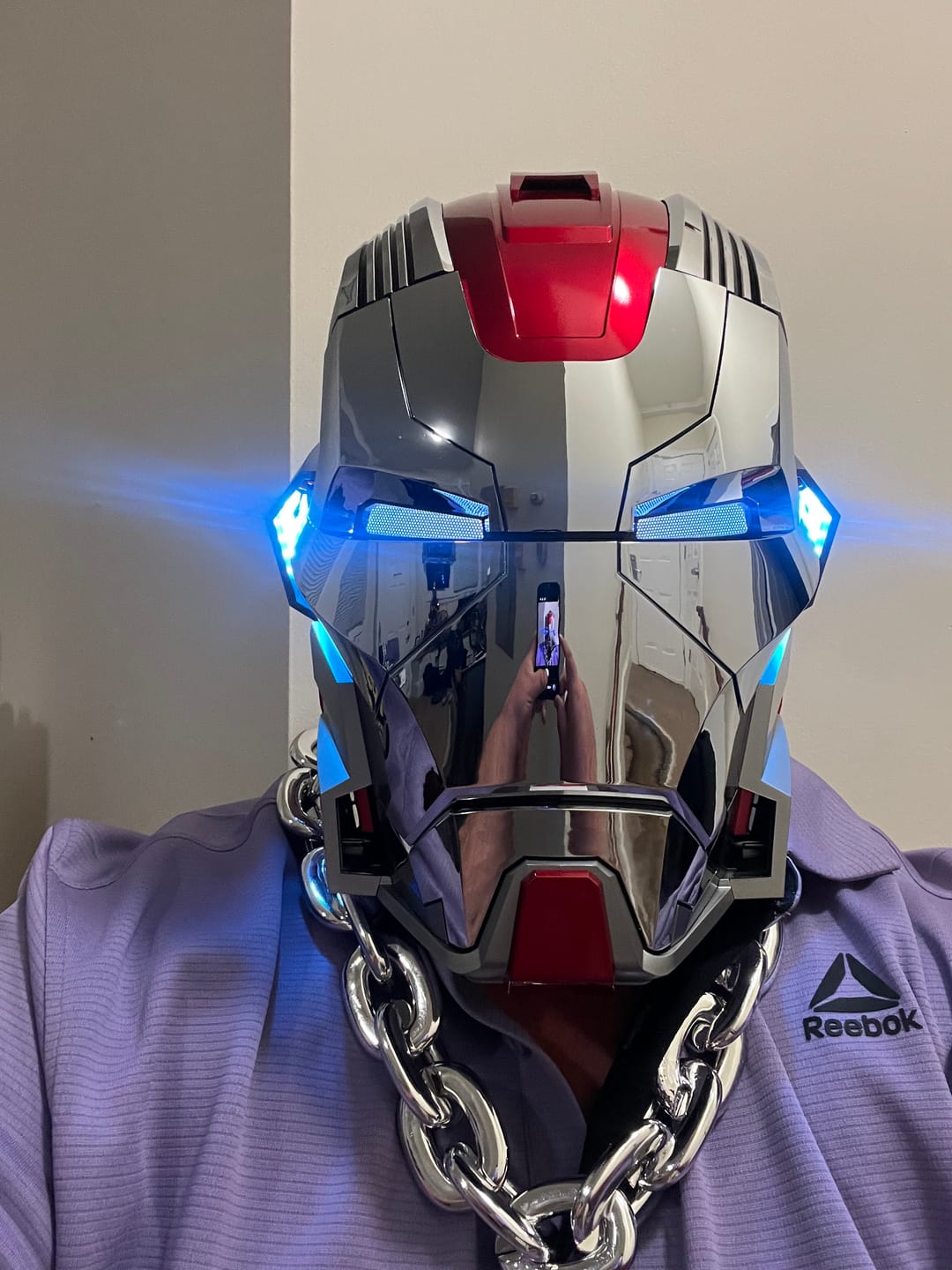Customer photo review of 2026 | Upgraded MK5 Iron Man Helmet Toy - Premium 1:1 Wearable Voice-Controlled Transforming Mask, Coolest Gift for Boys & Grandsons