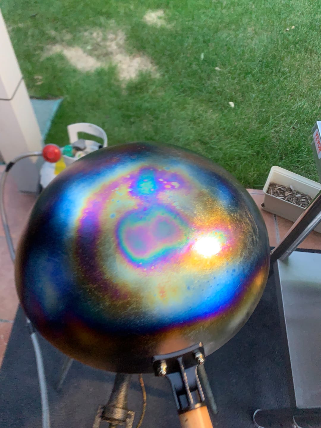 Customer photo review of Titanium Wok Sear Without Coatings, Cook Without Compromise · 14” · 3 lbs · 2mm Thick