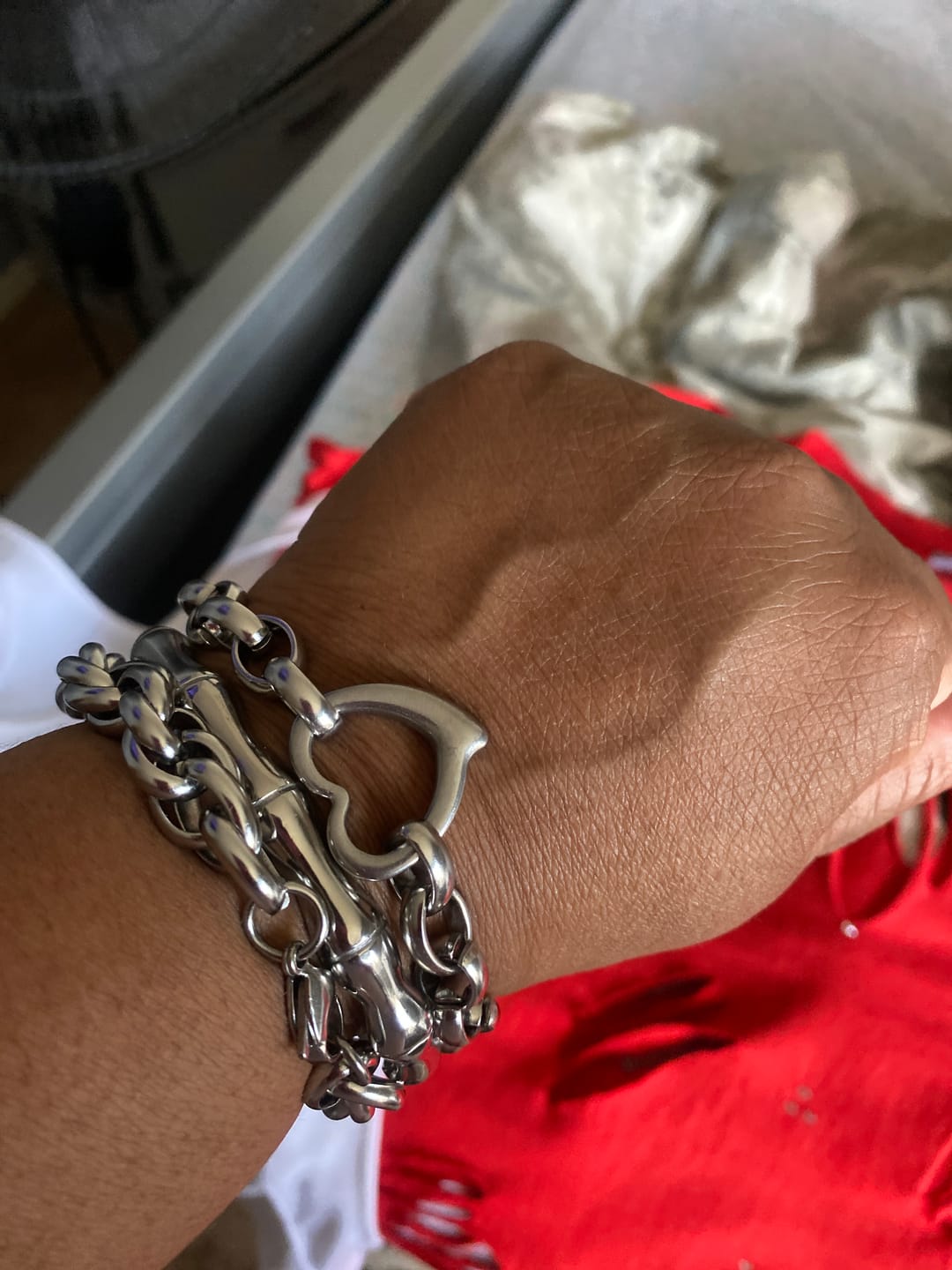Customer photo review of Amari Stainless Steel Bracelet Stack