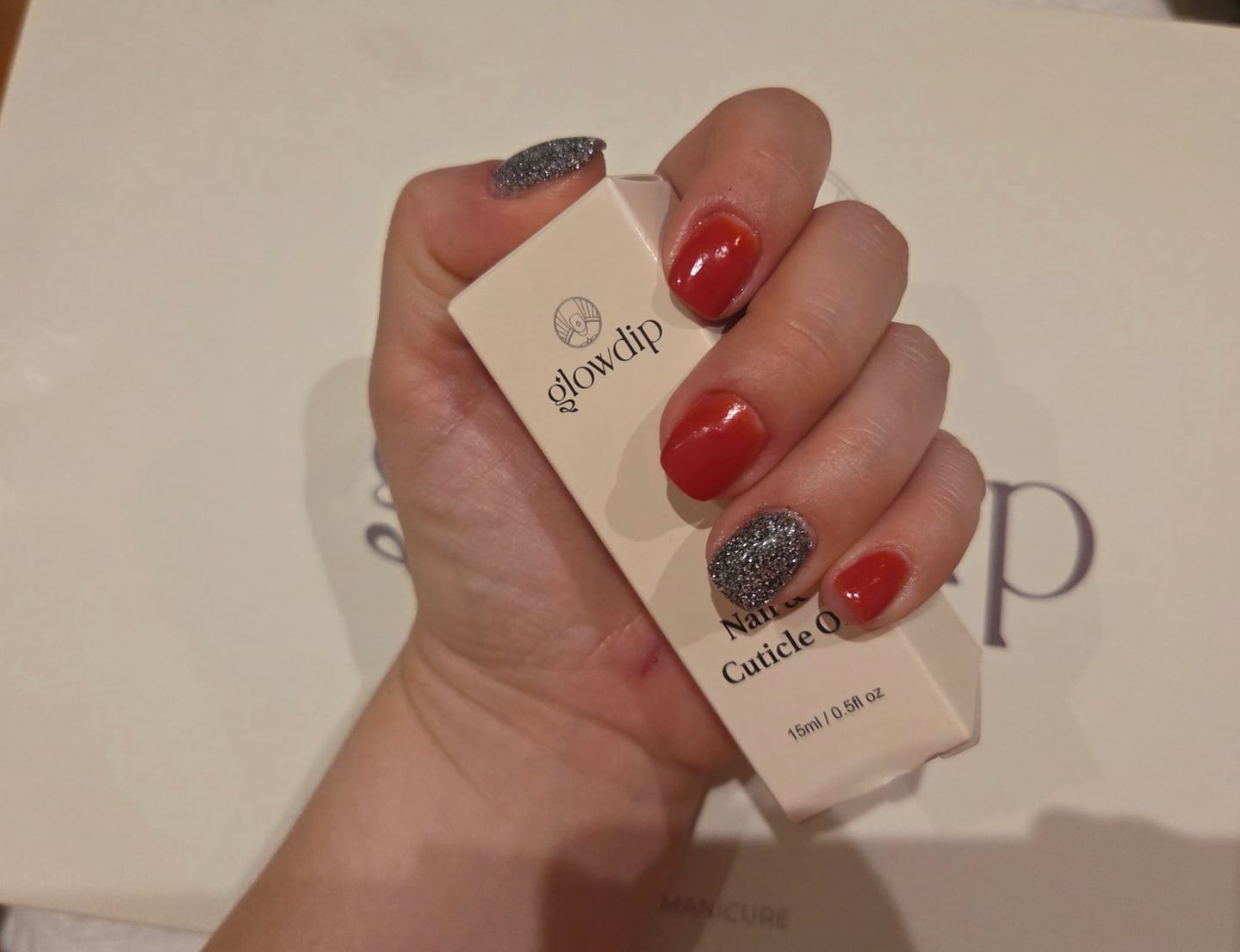 Customer photo review of Lovely Pink Dipping Powder