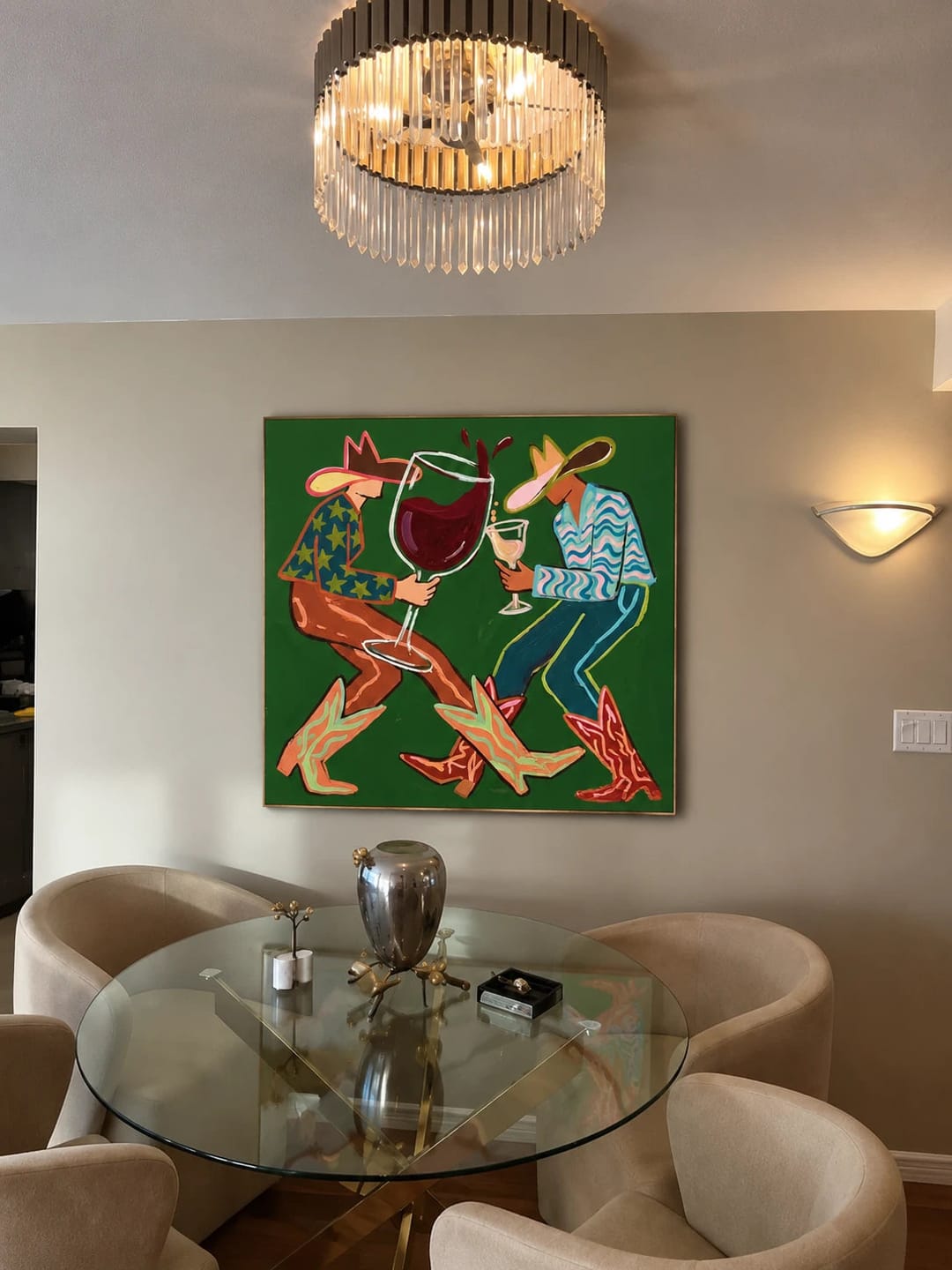 Customer photo review of Western Pop Art｜Wine Glass Revelry