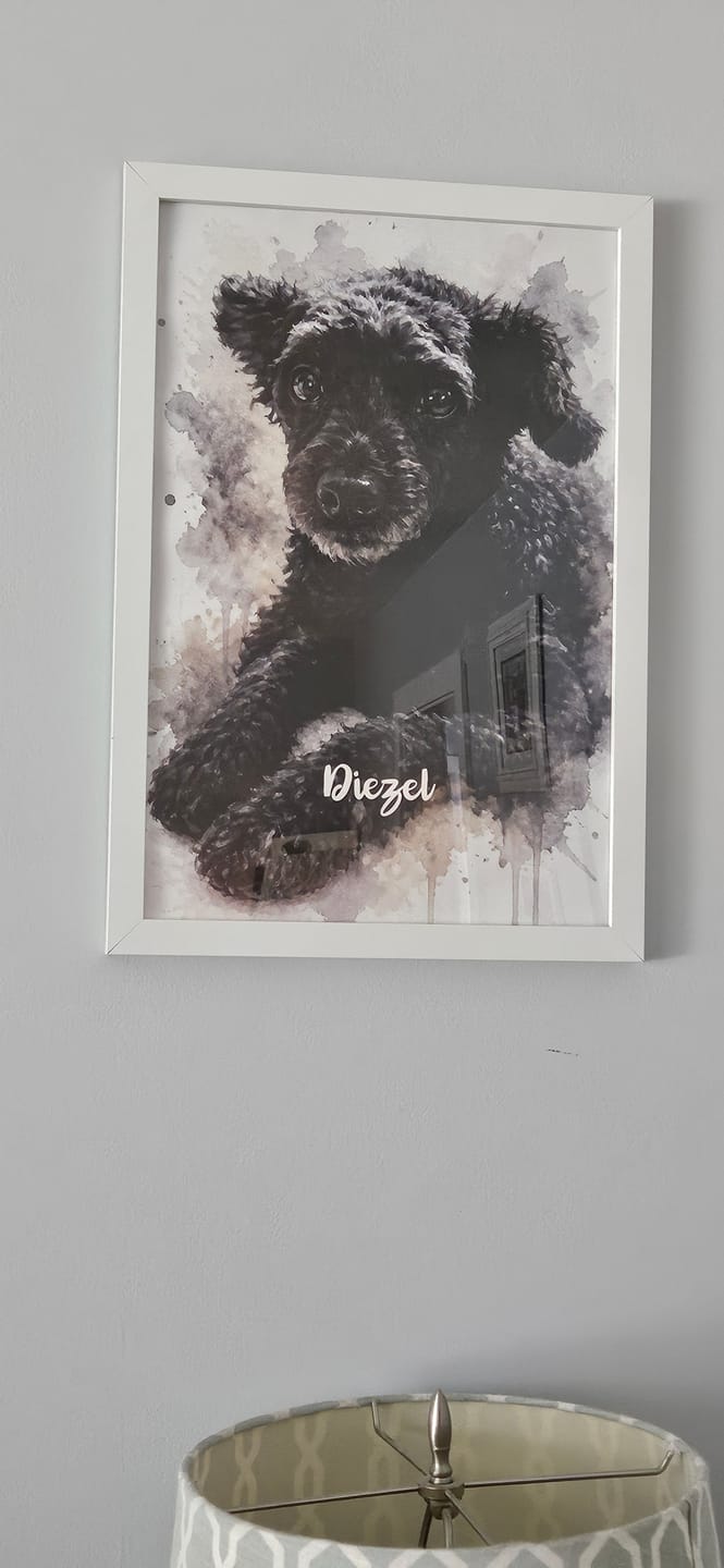 Customer photo review of Personalized Poster - Watercolor Realistic Portrait