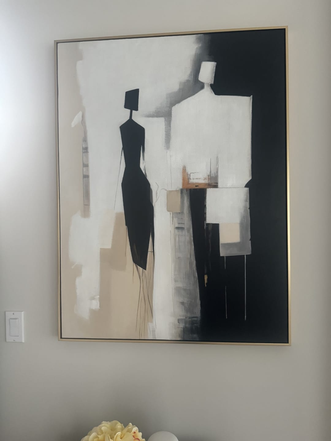 Customer photo review of Noir - Abstract Portrait Wall Art