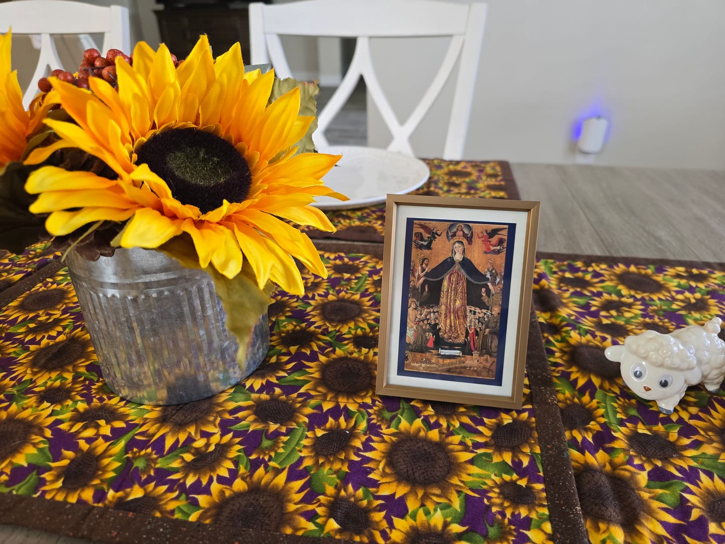 Customer photo review of New! Mother of Mercy – Madonna della Misericordia – by Bartolomeo di Segnolo Caporali  – Framed Miniature – Catholic Keepsake