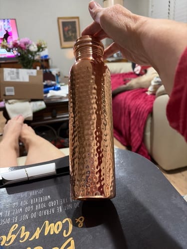 Customer photo review of Kansya®-vottaðar vatnsflöskur úr hreinum kopar – V2, handhamraðar