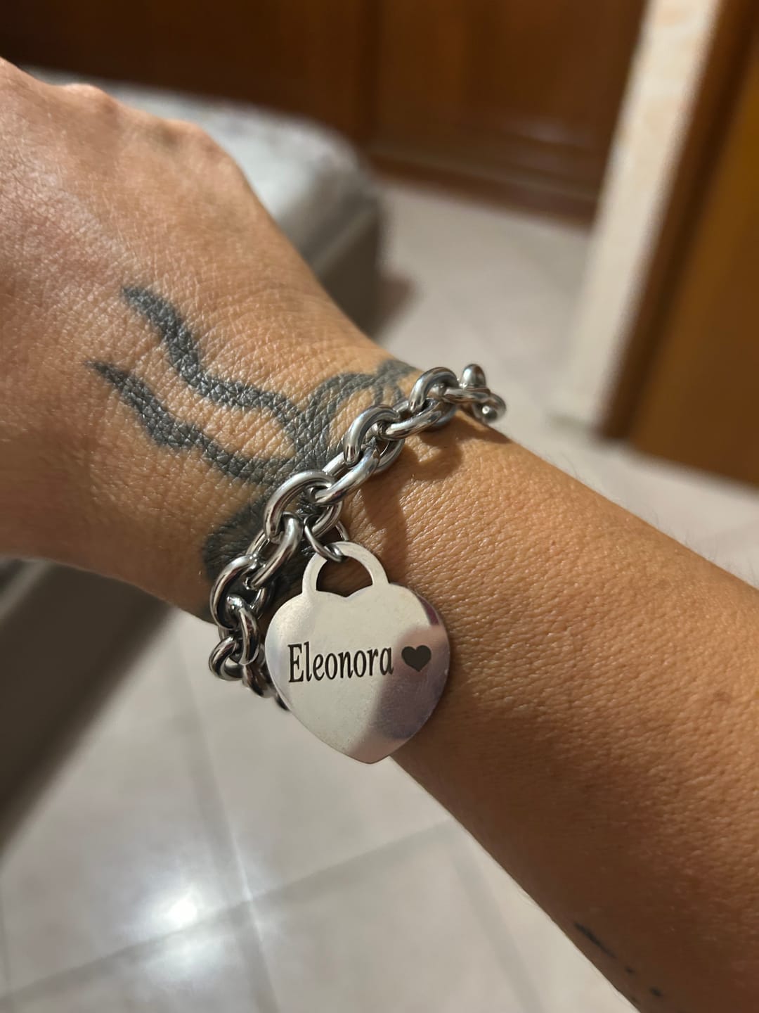 Customer photo review of Bracciale con Cuore Personalizzato - Lovely