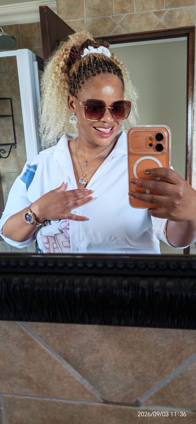 Customer photo review of Silver Era Halo Mini Drop Hoops ✨