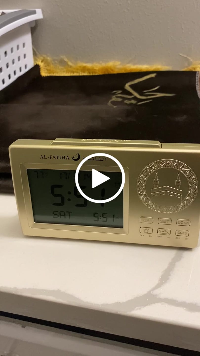 Customer video review of LED Digital Azan Prayer Table Clock