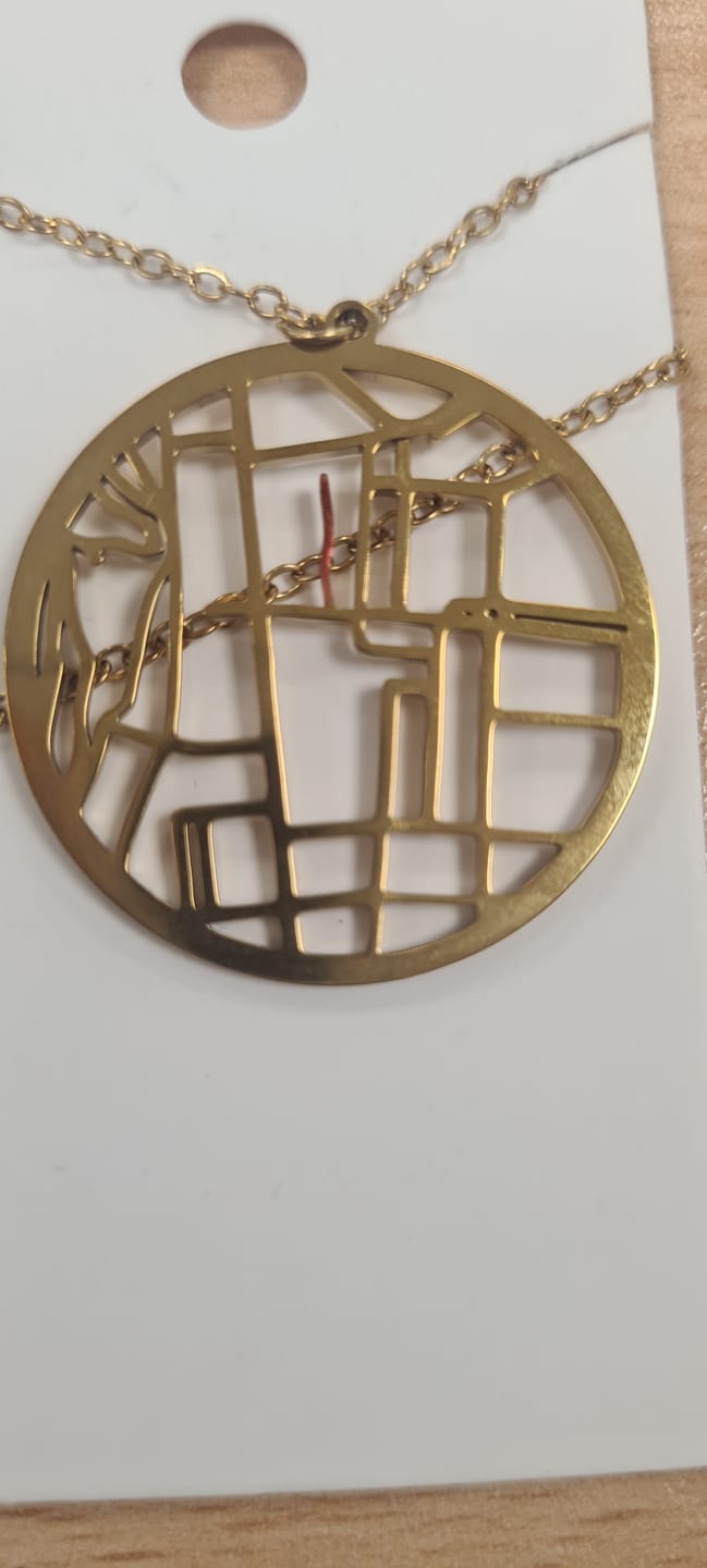 Customer photo review of Collar personalizado con mapa