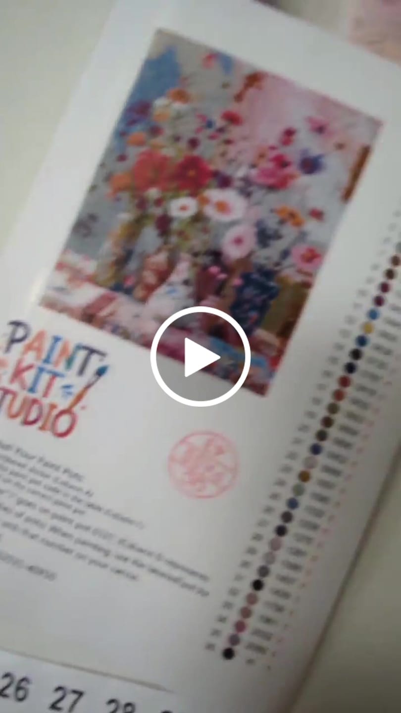Customer video review of Wildflower Bouquet Paint By Numbers Kit