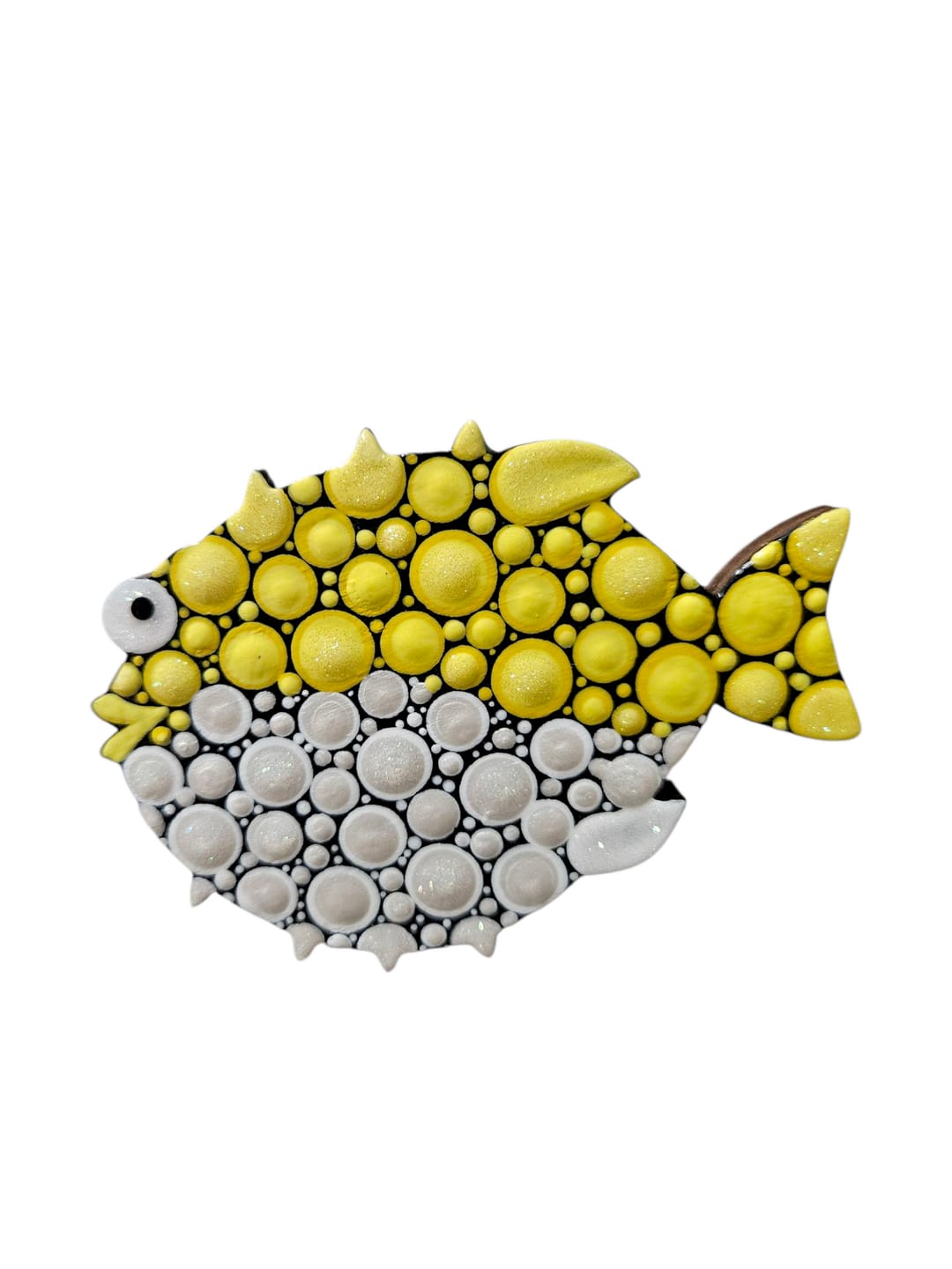 Customer photo review of Unfinished Wood Puffer Fish Shape - Craft - up to 46" DIY