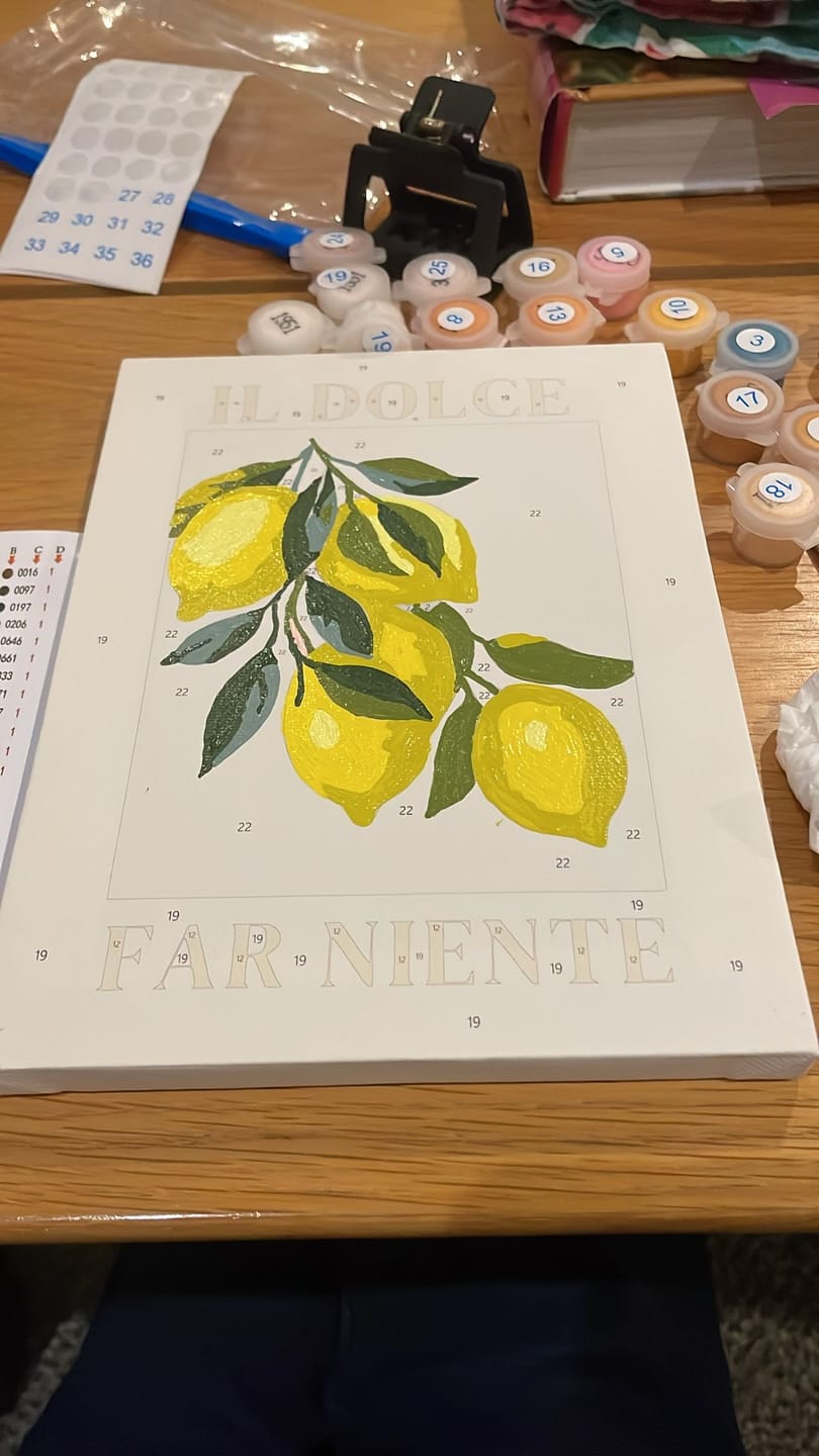 Customer photo review of MINI PAINT BY NUMBERS | LA DOLCE VITA - Set of 4
