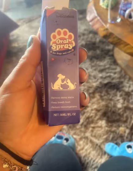 Customer photo review of Spray Dental Para Perros y Gatos