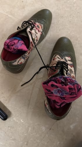 Customer photo review of Bageecha Oxford Brogues Men – Olive