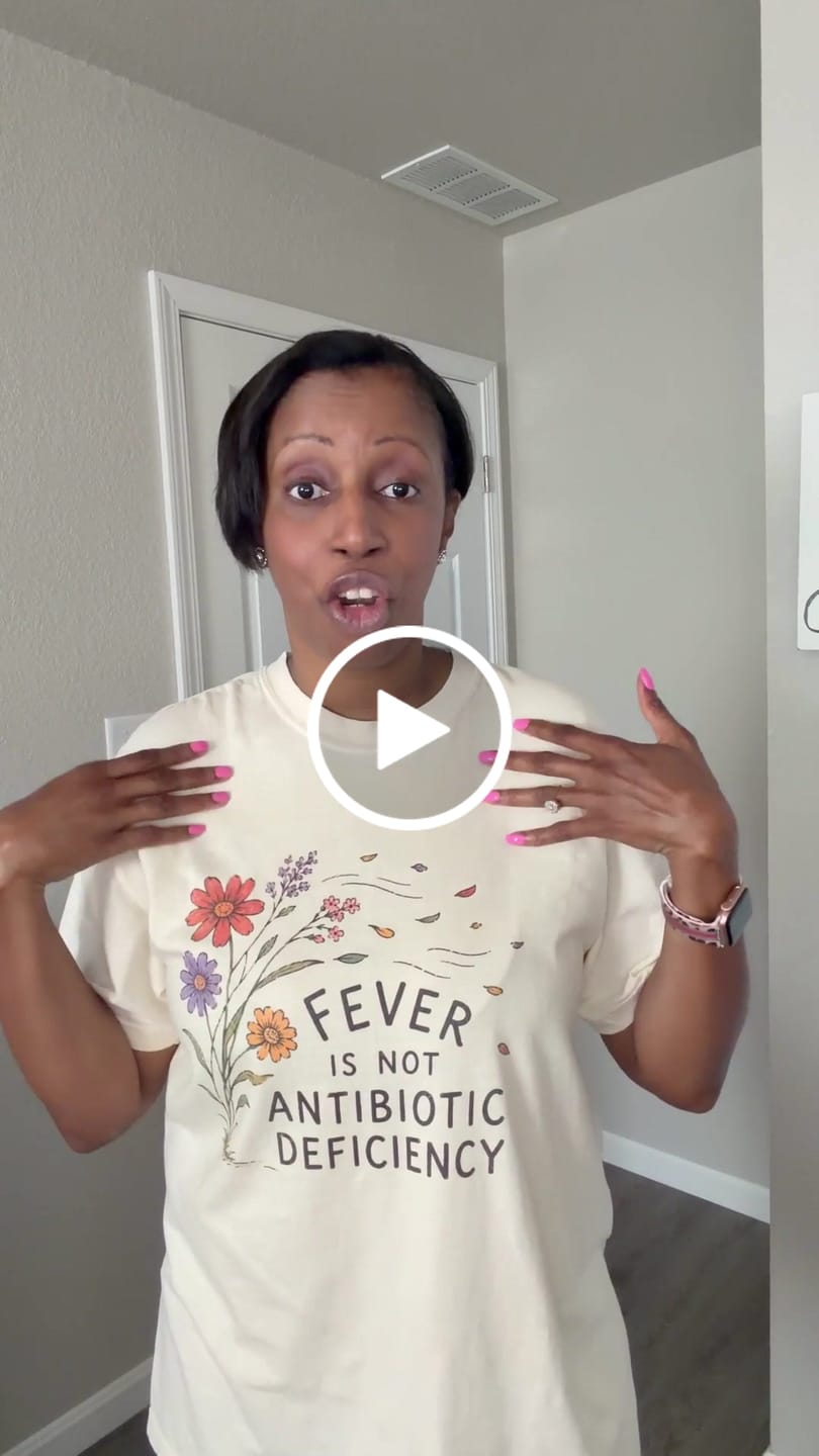 Customer video review of Fever is Not Antibiotic Deficiency T-shirt