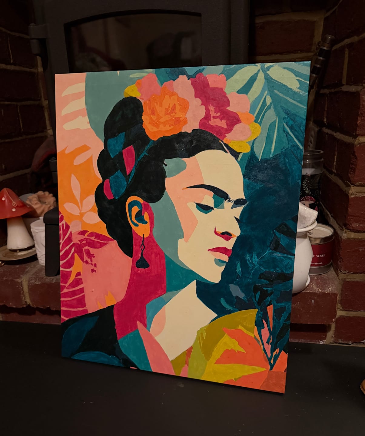 Customer photo review of Tropical Frida | Paint by Number