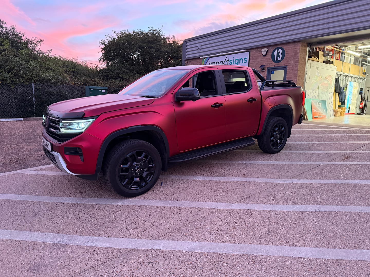 Customer photo review of Ultra Matte Romance Red Vinyl Wrap