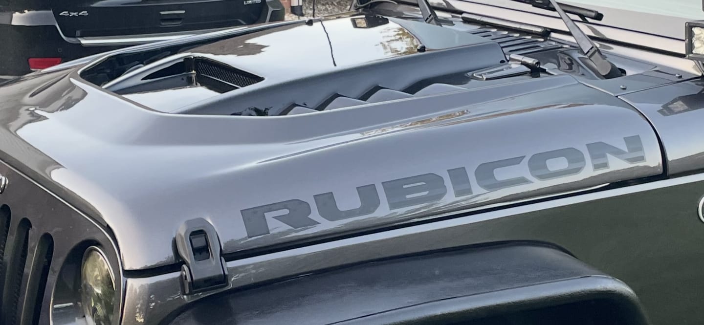 Customer photo review of RUBICON Hood Lettering | Set of 2