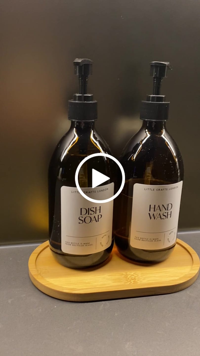 Customer video review of Set of 2 Amber Glass Bottles (Black Plastic Pump) & Bamboo Tray