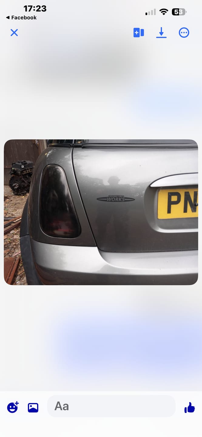 Customer photo review of Carfectionery "It Sometimes Works" JCW MINI sticker