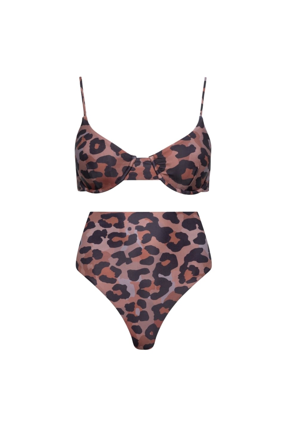 Customer photo review of Palermo High Waist Underwire Bikini Set – Leopard