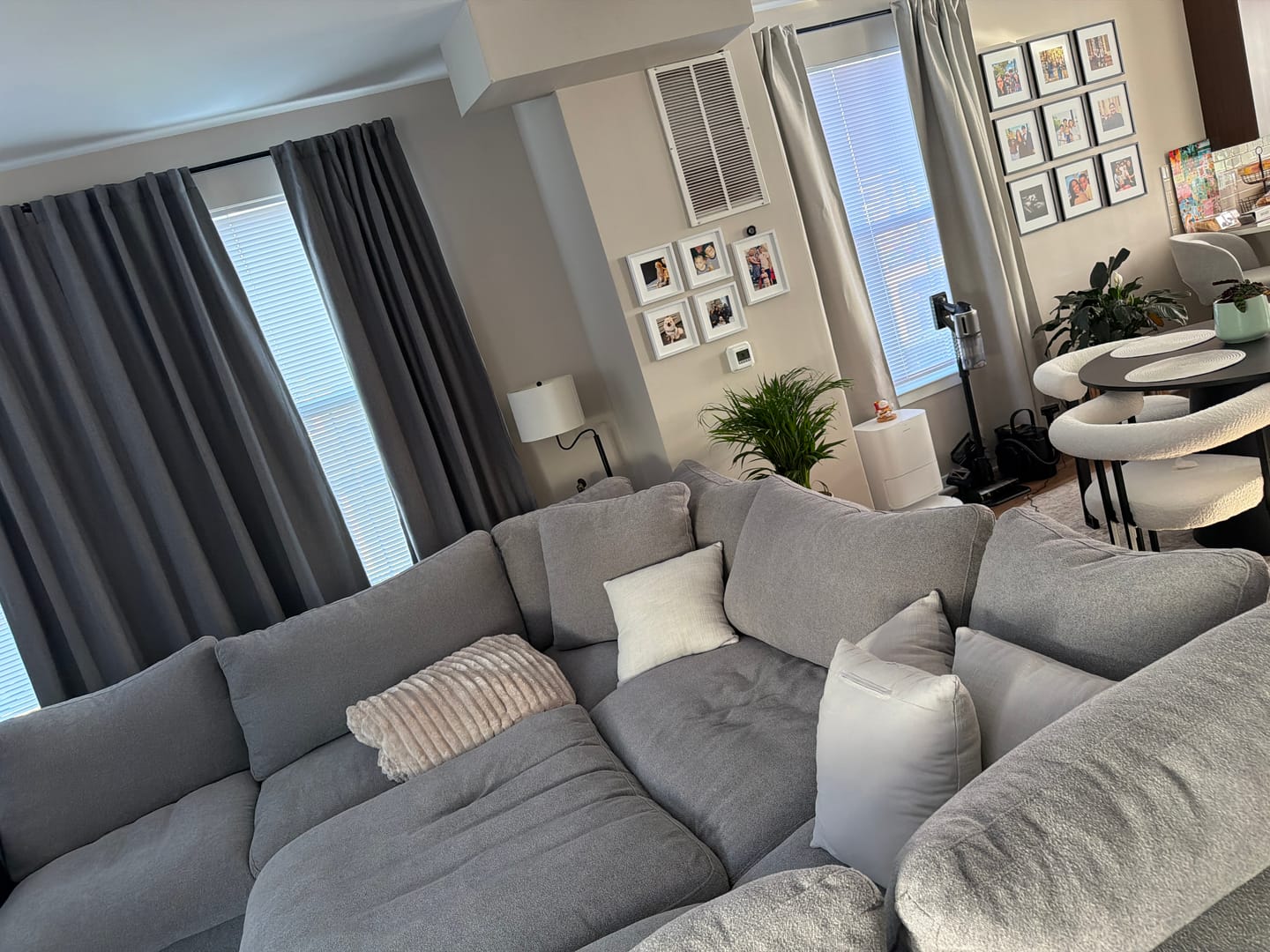 Customer photo review of Slipcovers Only - Classic Modular 5-Seater Corner Sectional + Ottoman in Gray