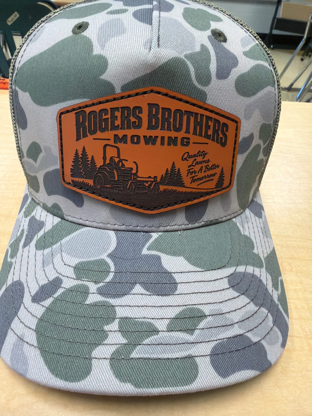 Customer photo review of Premium Custom Leather Patch Hats (Wholesale)