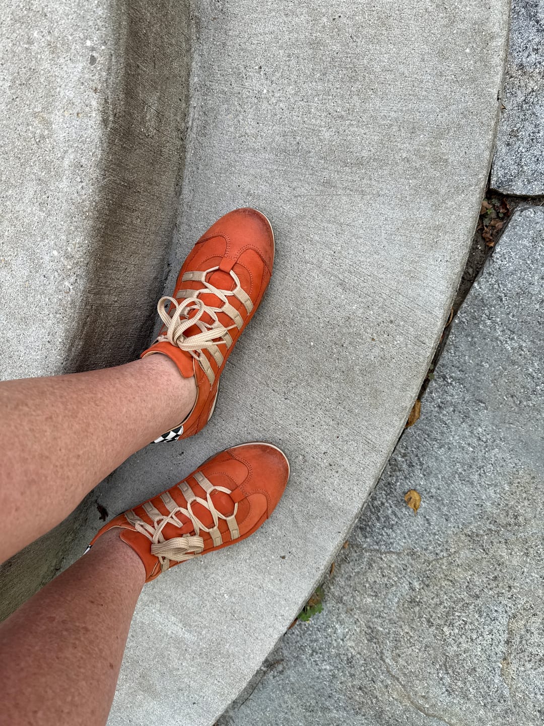 Customer photo review of Women's Racing Sneaker in Vintage Orange