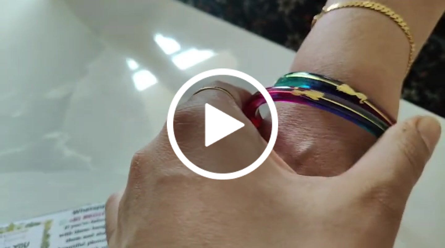 Customer video review of "Mayur A Colorful Peacock Style!" - 916 22k Gold Bangles (Multicolour)