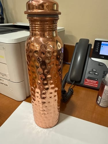 Customer photo review of Kansya®-vottaðar vatnsflöskur úr hreinum kopar – V2, handhamraðar