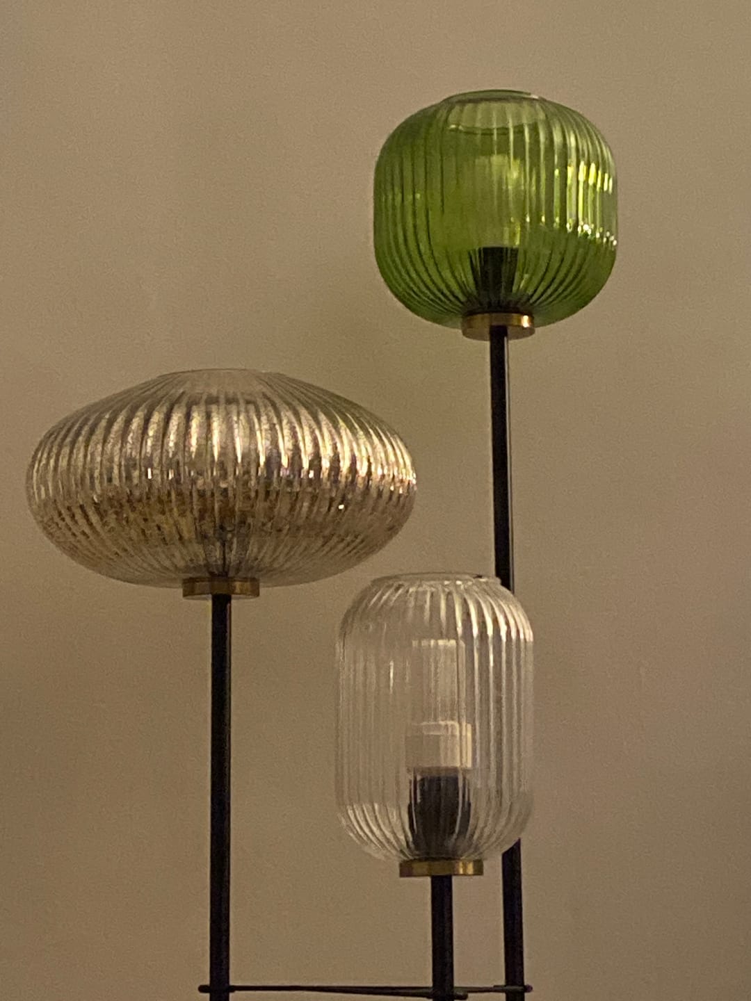 Customer photo review of Lampadaire en verre vintage CRISTALI | 3 luminaires à personnaliser