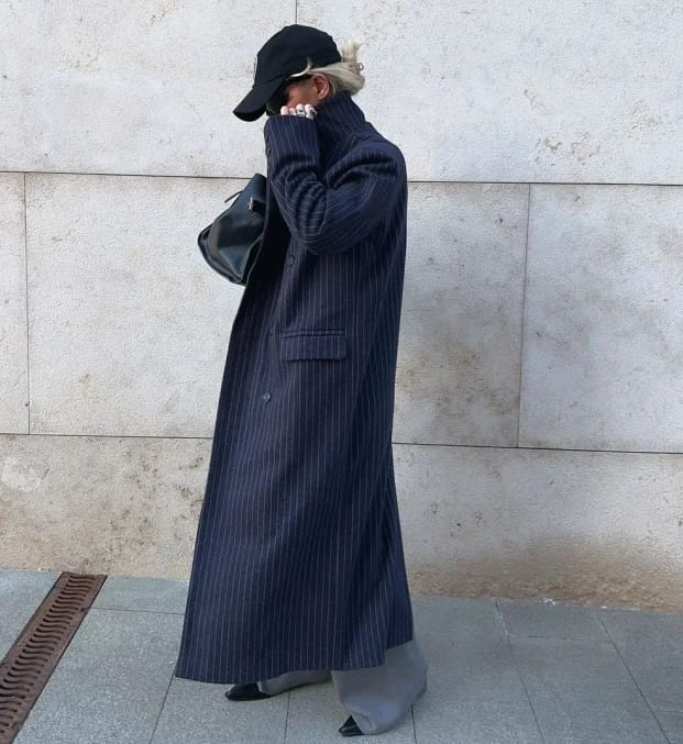 Customer photo review of Monica Double Breasted Long Coat